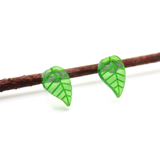 Garten Blatt Ohrstecker Acryl 