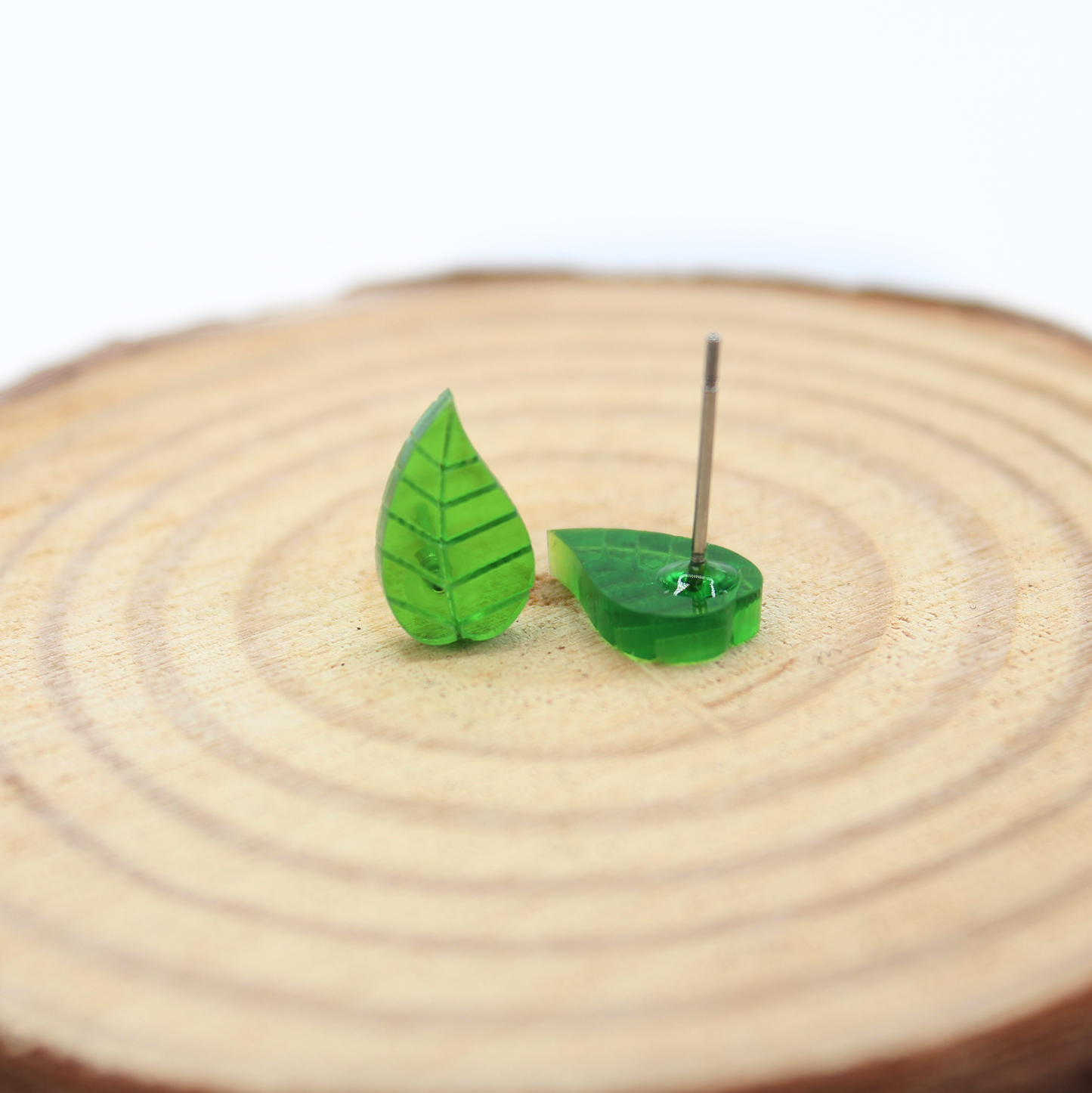 Garden Leaf Studs Acrylic