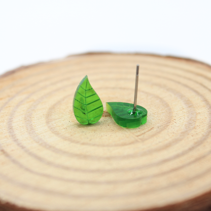 Garden Leaf Studs Acrylic