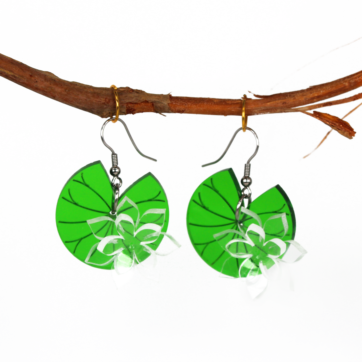 Lilypad Earrings Acrylic
