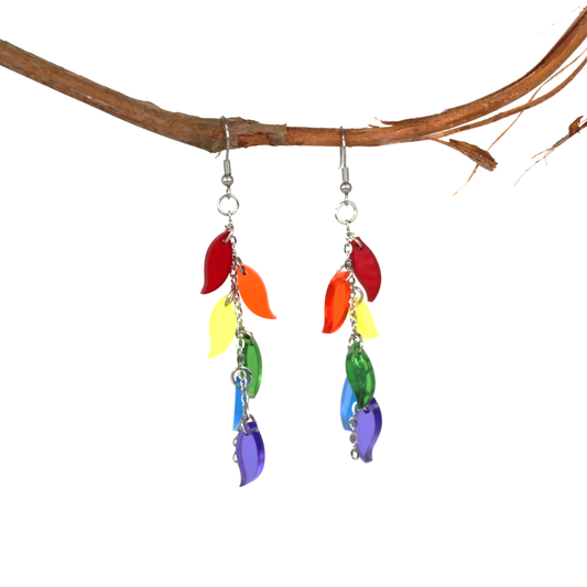Regenbogenblätter-Ohrringe